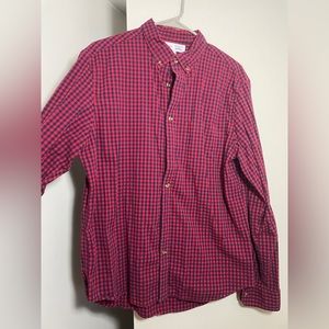 * L red checkered Old Navy button-down